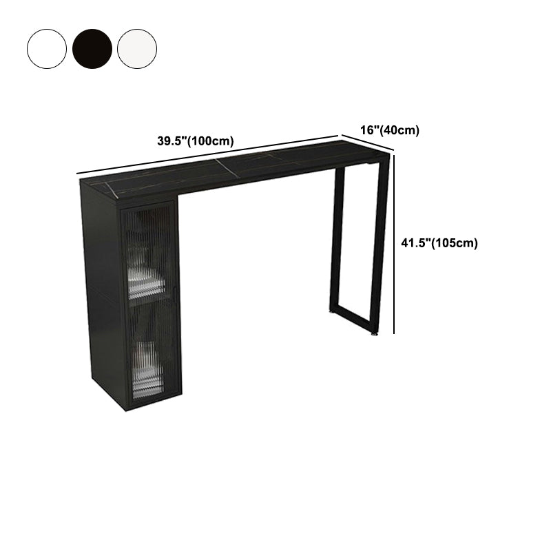 Modern 1/5 Pieces Bar Table Set Rectangle Stone Counter Table with Stools for Dining Room Clearhalo 'Bar Furniture' 'furn' 'furn_home_bar_bar_sets' 'Furniture' 'Home Bars & Bar Sets' 'home_bar_bar_sets' 'Kitchen & Dining Furniture' 6023903
