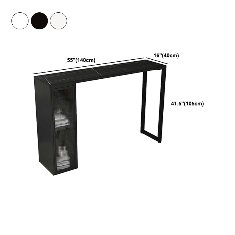 Modern 1/5 Pieces Bar Table Set Rectangle Stone Counter Table with Stools for Dining Room Clearhalo 'Bar Furniture' 'furn' 'furn_home_bar_bar_sets' 'Furniture' 'Home Bars & Bar Sets' 'home_bar_bar_sets' 'Kitchen & Dining Furniture' 6023905