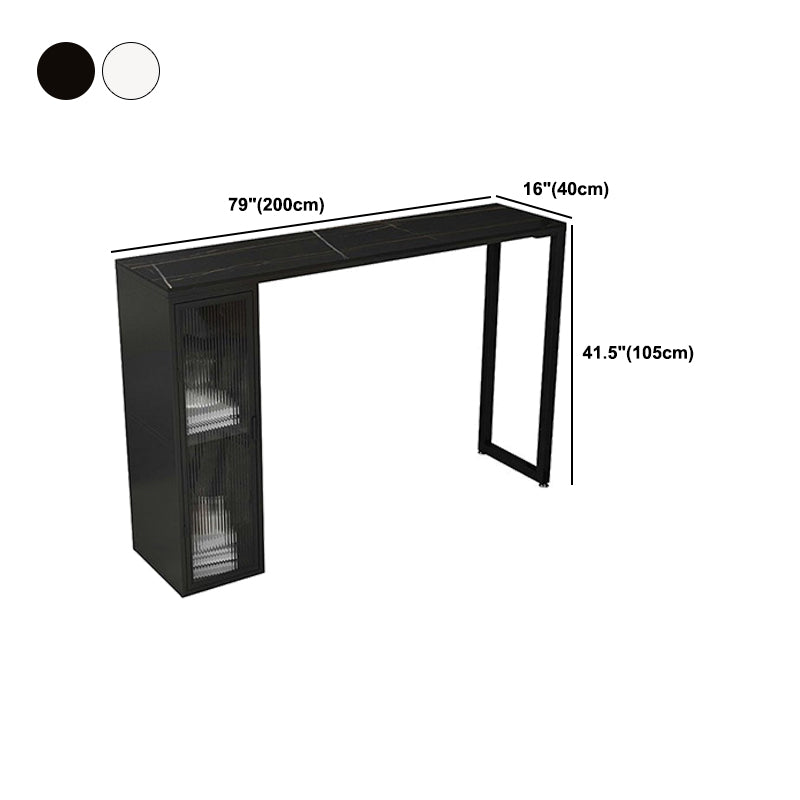 Modern 1/5 Pieces Bar Table Set Rectangle Stone Counter Table with Stools for Dining Room Clearhalo 'Bar Furniture' 'furn' 'furn_home_bar_bar_sets' 'Furniture' 'Home Bars & Bar Sets' 'home_bar_bar_sets' 'Kitchen & Dining Furniture' 6023908