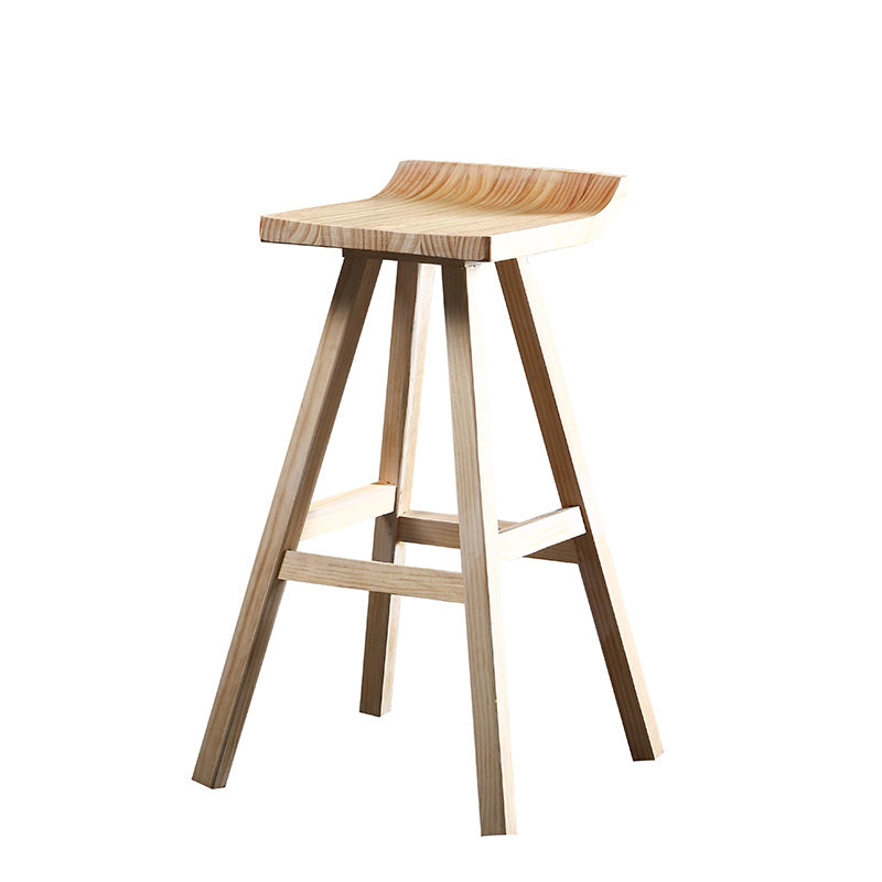 Industrial Bar Table Set 1/2/3 Pieces Rectangle Pine Wood Counter Table for Living Room Natural 30"H Stool (Single) Clearhalo 'Bar Furniture' 'furn' 'furn_home_bar_bar_sets' 'Furniture' 'Home Bars & Bar Sets' 'home_bar_bar_sets' 'Kitchen & Dining Furniture' 6023913