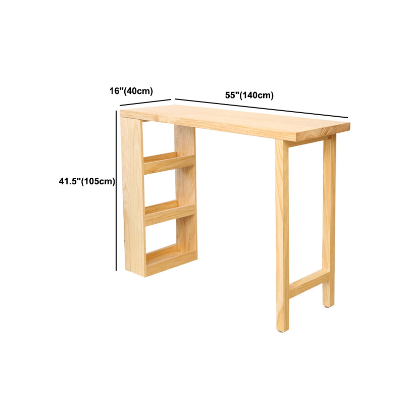 Industrial Bar Table Set 1/2/3 Pieces Rectangle Pine Wood Counter Table for Living Room Clearhalo 'Bar Furniture' 'furn' 'furn_home_bar_bar_sets' 'Furniture' 'Home Bars & Bar Sets' 'home_bar_bar_sets' 'Kitchen & Dining Furniture' 6023928