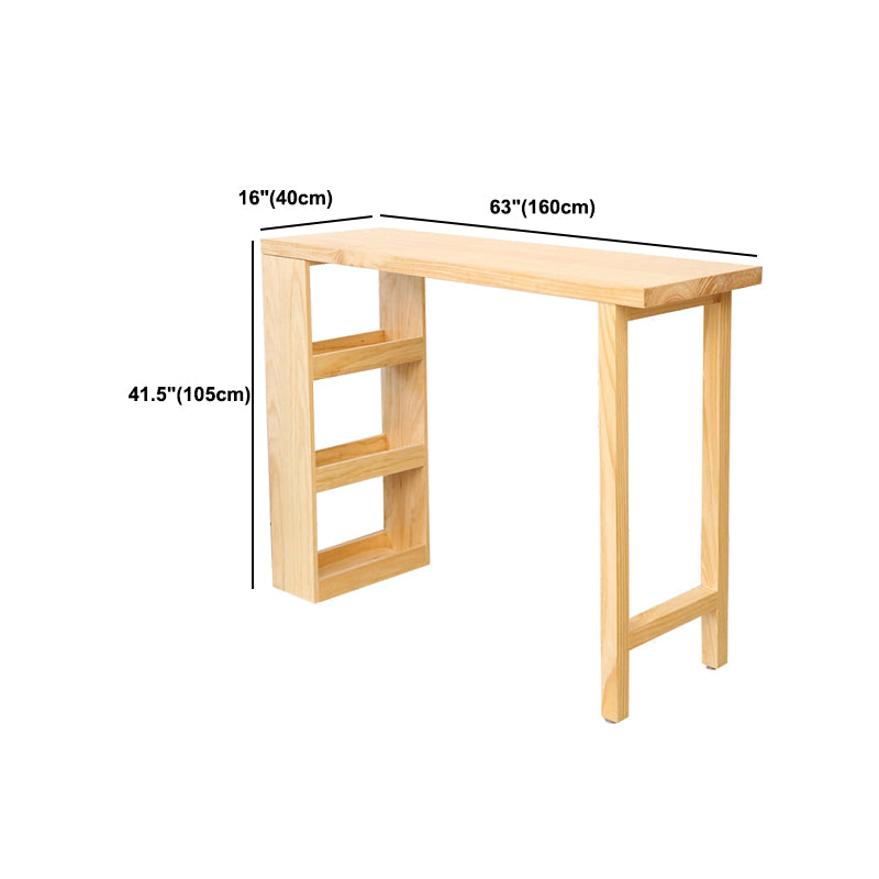 Industrial Bar Table Set 1/2/3 Pieces Rectangle Pine Wood Counter Table for Living Room Clearhalo 'Bar Furniture' 'furn' 'furn_home_bar_bar_sets' 'Furniture' 'Home Bars & Bar Sets' 'home_bar_bar_sets' 'Kitchen & Dining Furniture' 6023929