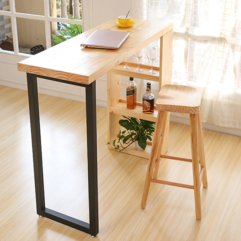 Set da tavolo moderno da pub rettangolare, tavolo da bancone in legno da 1/2/3 pezzi con sgabelli senza schienale