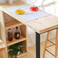 Set da tavolo moderno da pub rettangolare, tavolo da bancone in legno da 1/2/3 pezzi con sgabelli senza schienale