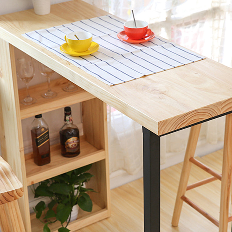 Set da tavolo moderno da pub rettangolare, tavolo da bancone in legno da 1/2/3 pezzi con sgabelli senza schienale