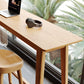 Set da tavolo moderno da pub rettangolare, tavolo da bancone in legno da 1/2/4 pezzi con sgabelli senza schienale