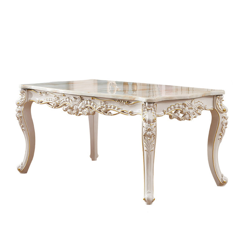 ビクトリアスタイルの長方形テーブルセット1/2/7ピース家に向けてダイニングセット