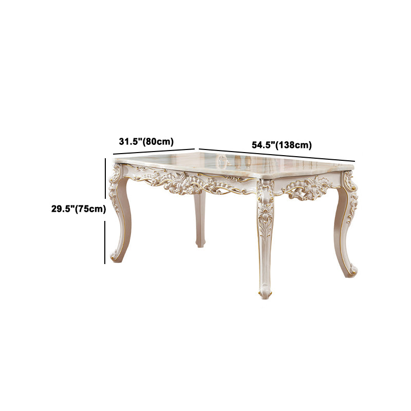 ビクトリアスタイルの長方形テーブルセット1/2/7ピース家に向けてダイニングセット