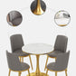 Modern Style Round Table Set 1/2/3/4/5 Pieces Dining Set for Home Clearhalo 'Dining Room Sets' 'Dining Tables & Seating' 'dining_room_set' 'furn' 'furn_dining_room_set' 'Furniture' 'Kitchen & Dining Furniture' 6024054