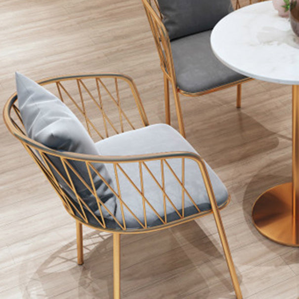 Glam Style Faux Marble Dining Set Round 1/2/3/4/5 Pièces Pièces Ensemble pour Utilisation à domicile