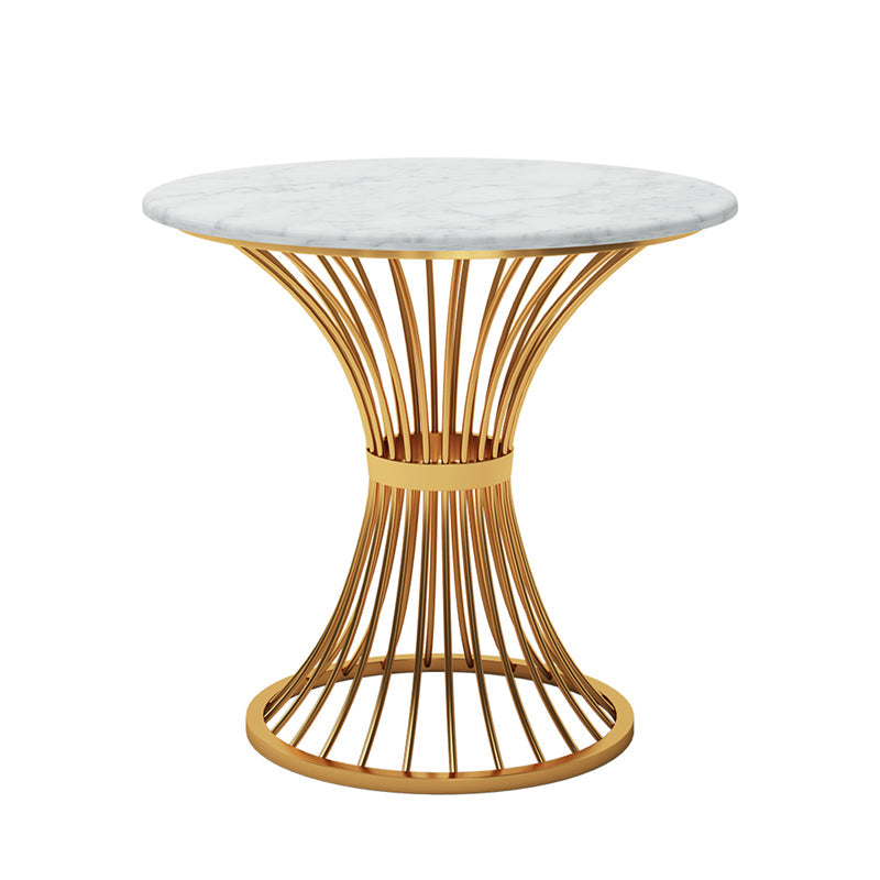 Glam Fintered Stone Dining Set Round 1/2/3/4/5 Pièces Pièces Ensemble pour une utilisation à domicile