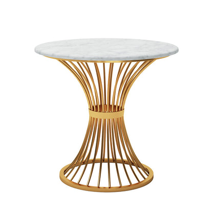 Glam Fintered Stone Dining Set Round 1/2/3/4/5 Pièces Pièces Ensemble pour une utilisation à domicile