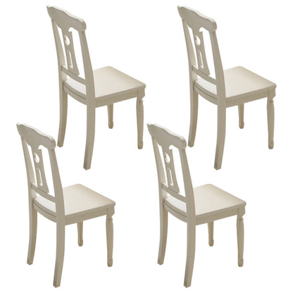 Traditional Wooden Table Set 1/4/5/7 Pieces Dining Set for Home 4 White Chairs Clearhalo 'Dining Room Sets' 'Dining Tables & Seating' 'dining_room_set' 'furn' 'furn_dining_room_set' 'Furniture' 'Kitchen & Dining Furniture' 6024093