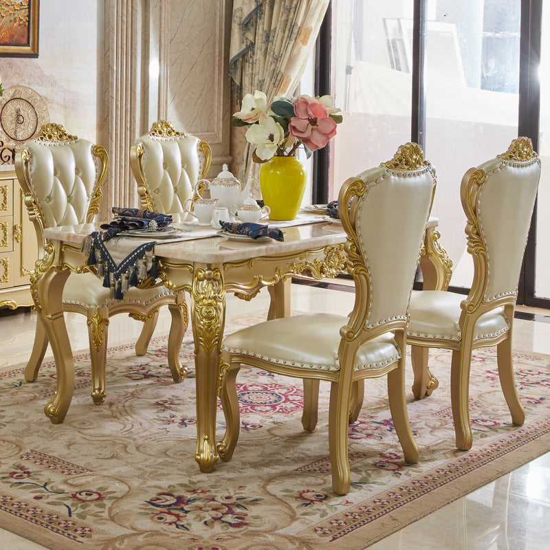 ビクトリア長方形のテーブルセット1/2/5/7ピース自宅で使用するためのダイニングセット