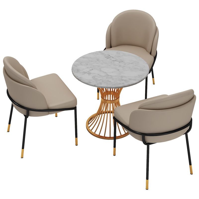 Ensemble de restauration en marbre de style moderne Round 1/2/3/4/5 Pièces Pièces Ensemble pour une utilisation à domicile