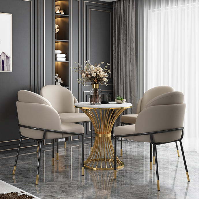 Ensemble de restauration en marbre de style moderne Round 1/2/3/4/5 Pièces Pièces Ensemble pour une utilisation à domicile