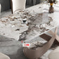 Conjunto de mesa de comedor de piedra sinterizada contemporánea Rectángulo 1/2/5/7 Piezas Juego de comedor