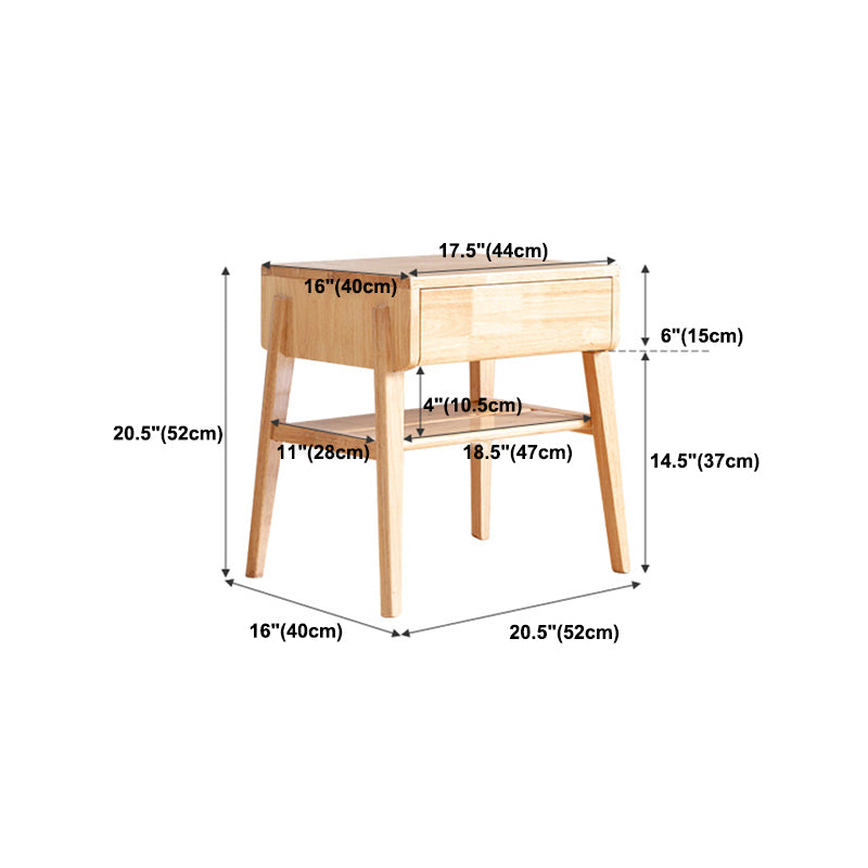 ソリッドウッドベッドサイドキャビネットの脚には、引き出し付きのナイトテーブルが含まれています