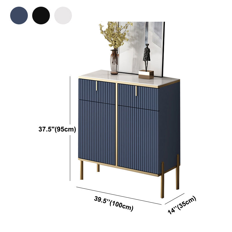 Server top in pietra sinterizzato in stile glam con porta e cassetto