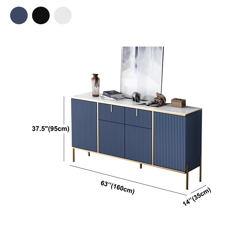 Server top in pietra sinterizzato in stile glam con porta e cassetto