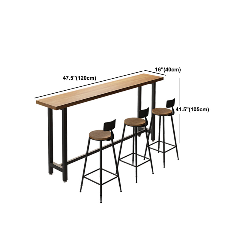 Tavolo da pub in legno massiccio moderno barra di altezza rettangolo tavolo per interno