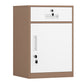 Modern Cabinet Metal Locking Drawers and Storage File Cabinet White-Brown 1 Clearhalo 'Filing Cabinets' 'filling_cabinets' 'furn' 'furn_filling_cabinets' 'Furniture' 'Office Furniture' 6024680