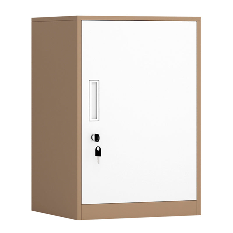 Modern Cabinet Metal Locking Drawers and Storage File Cabinet White-Brown Drawer Not Included Clearhalo 'Filing Cabinets' 'filling_cabinets' 'furn' 'furn_filling_cabinets' 'Furniture' 'Office Furniture' 6024684