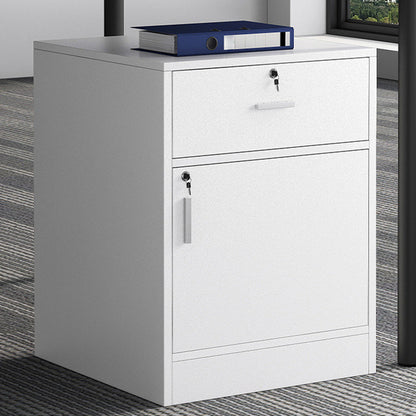 Leisure File Cabinet Color Block Wood Locking Drawers File Cabinet White 1 Clearhalo 'Filing Cabinets' 'filling_cabinets' 'furn' 'furn_filling_cabinets' 'Furniture' 'Office Furniture' 6024700