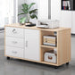 Modern Wood Cabinet Drawers Wood File Cabinet for Home Office 39.4"L x 11.8"W x 22.8"H Wood Clearhalo 'Filing Cabinets' 'filling_cabinets' 'furn' 'furn_filling_cabinets' 'Furniture' 'Office Furniture' 6024825