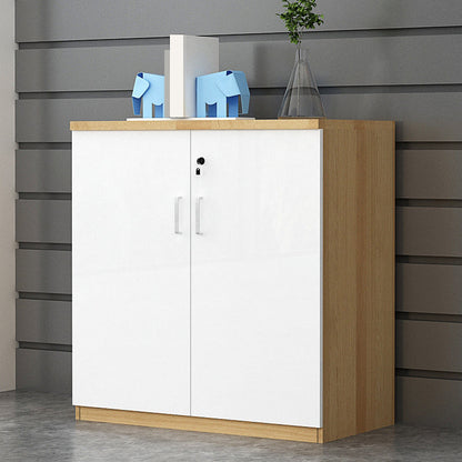 Bloqueo de cajones Archivo de estantes de almacenamiento de madera Archivo lateral moderno para la oficina