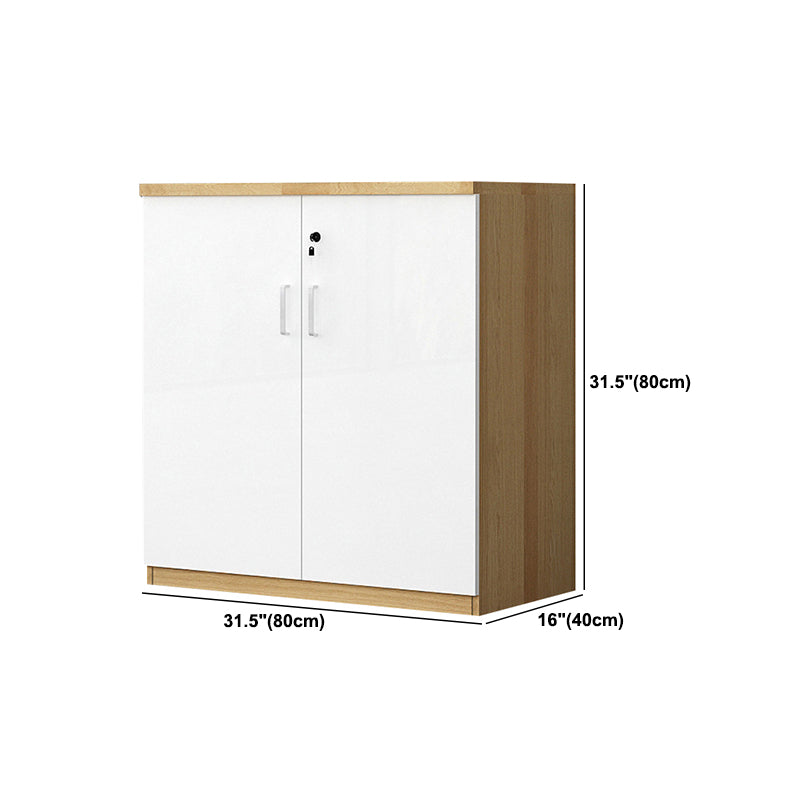 Bloqueo de cajones Archivo de estantes de almacenamiento de madera Archivo lateral moderno para la oficina