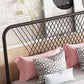 Contemporary Style Solid Color Bed Frame Metal Bed with Headboard