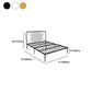 Contemporary Style Solid Color Bed Frame Metal Bed with Headboard