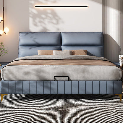 Modern gestoffeerd hoofdeinde rechthoekig paneel massief houten bedframe