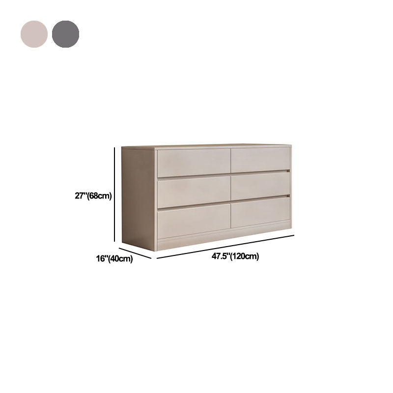 Contemporary Wooden Chest with 6 Soft Close Drawers Accent Chest