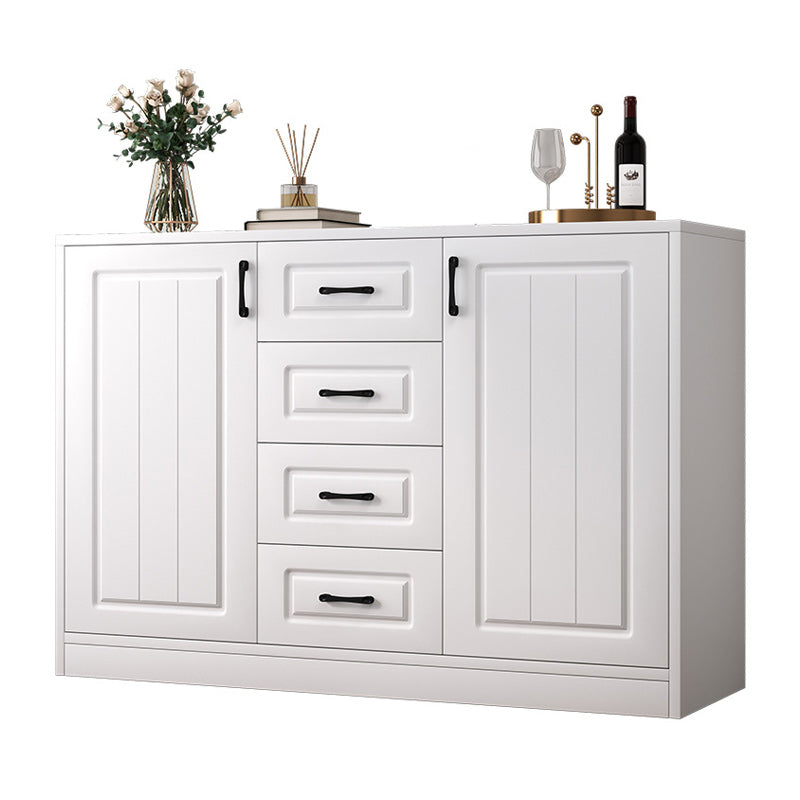 Contemporary White Wooden Accent Cabinet with Doors and Drawers Clearhalo 'Cabinets & Chests' 'cabinets_chests' 'furn' 'furn_cabinets_chests' 'Furniture' 'Living Room Furniture' 6025094