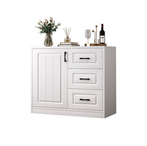 Contemporary White Wooden Accent Cabinet with Doors and Drawers Clearhalo 'Cabinets & Chests' 'cabinets_chests' 'furn' 'furn_cabinets_chests' 'Furniture' 'Living Room Furniture' 6025102