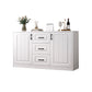 Contemporary White Wooden Accent Cabinet with Doors and Drawers Clearhalo 'Cabinets & Chests' 'cabinets_chests' 'furn' 'furn_cabinets_chests' 'Furniture' 'Living Room Furniture' 6025103