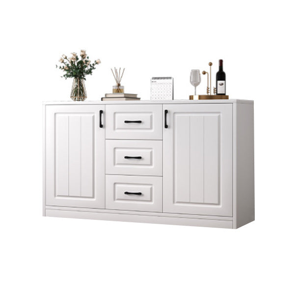 Contemporary White Wooden Accent Cabinet with Doors and Drawers Clearhalo 'Cabinets & Chests' 'cabinets_chests' 'furn' 'furn_cabinets_chests' 'Furniture' 'Living Room Furniture' 6025103