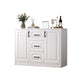 Contemporary White Wooden Accent Cabinet with Doors and Drawers Clearhalo 'Cabinets & Chests' 'cabinets_chests' 'furn' 'furn_cabinets_chests' 'Furniture' 'Living Room Furniture' 6025104