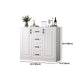 Contemporary White Wooden Accent Cabinet with Doors and Drawers Clearhalo 'Cabinets & Chests' 'cabinets_chests' 'furn' 'furn_cabinets_chests' 'Furniture' 'Living Room Furniture' 6025108
