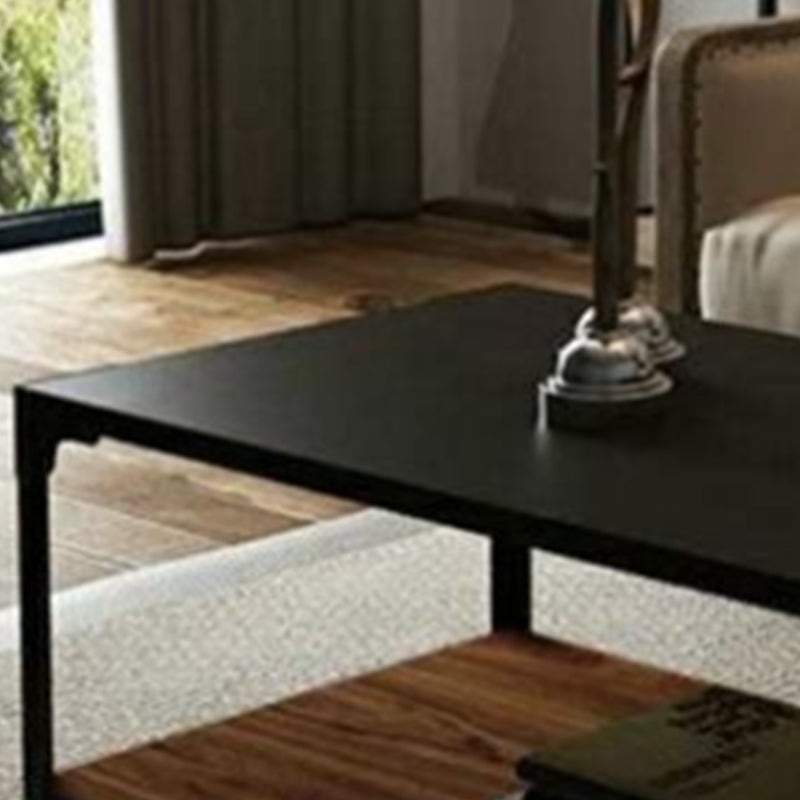 Contemporary Coffee Cocktail Table Solid Wood 4 Legs Coffee Table Clearhalo 'Coffee & Accent Tables' 'Coffee Tables' 'coffee_tables' 'furn' 'furn_coffee_tables' 'Furniture' 'Living Room Furniture' 6025115