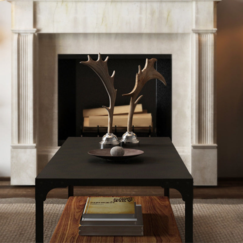 Contemporary Coffee Cocktail Table Solid Wood 4 Legs Coffee Table Clearhalo 'Coffee & Accent Tables' 'Coffee Tables' 'coffee_tables' 'furn' 'furn_coffee_tables' 'Furniture' 'Living Room Furniture' 6025117