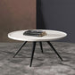 Pine Wood 4 Legs Coffee Table Modernism Round Tray Table Cocktail Table 25.5"L x 25.5"W x 18"H White Clearhalo 'Coffee & Accent Tables' 'Coffee Tables' 'coffee_tables' 'furn' 'furn_coffee_tables' 'Furniture' 'Living Room Furniture' 6025126