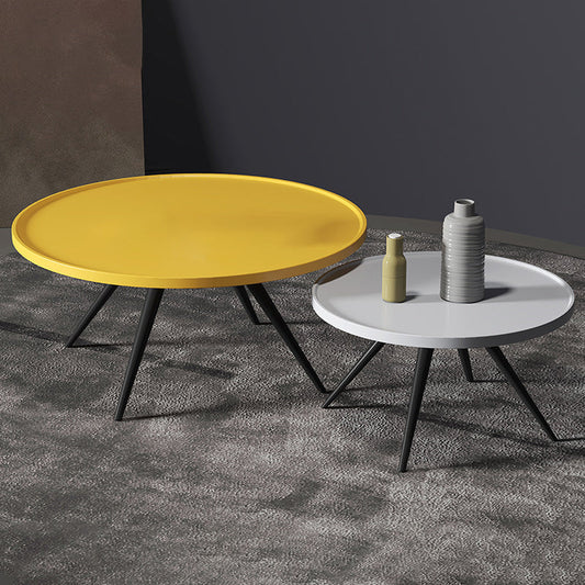 松の木4脚コーヒーテーブルモダニズムラウンドトレイテーブルカクテルテーブル