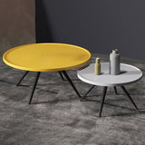 Pine Wood 4 Legs Coffee Table Modernism Round Tray Table Cocktail Table