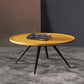 Pine Wood 4 Legs Coffee Table Modernism Round Tray Table Cocktail Table 20"L x 20"W x 16"H Yellow Clearhalo 'Coffee & Accent Tables' 'Coffee Tables' 'coffee_tables' 'furn' 'furn_coffee_tables' 'Furniture' 'Living Room Furniture' 6025135