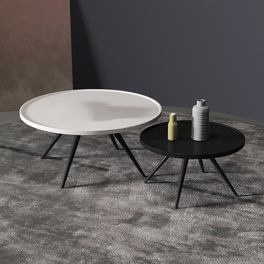 松の木4脚コーヒーテーブルモダニズムラウンドトレイテーブルカクテルテーブル