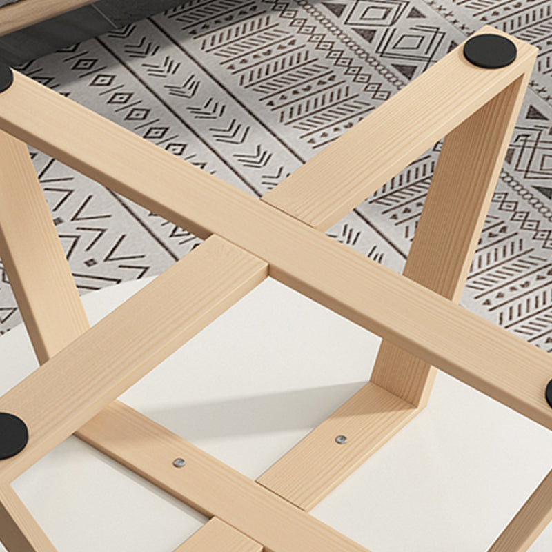 Contemporary Round Wood Coffee Table Cross Legs Cocktail Table Clearhalo 'Coffee & Accent Tables' 'Coffee Tables' 'coffee_tables' 'furn' 'furn_coffee_tables' 'Furniture' 'Living Room Furniture' 6025146