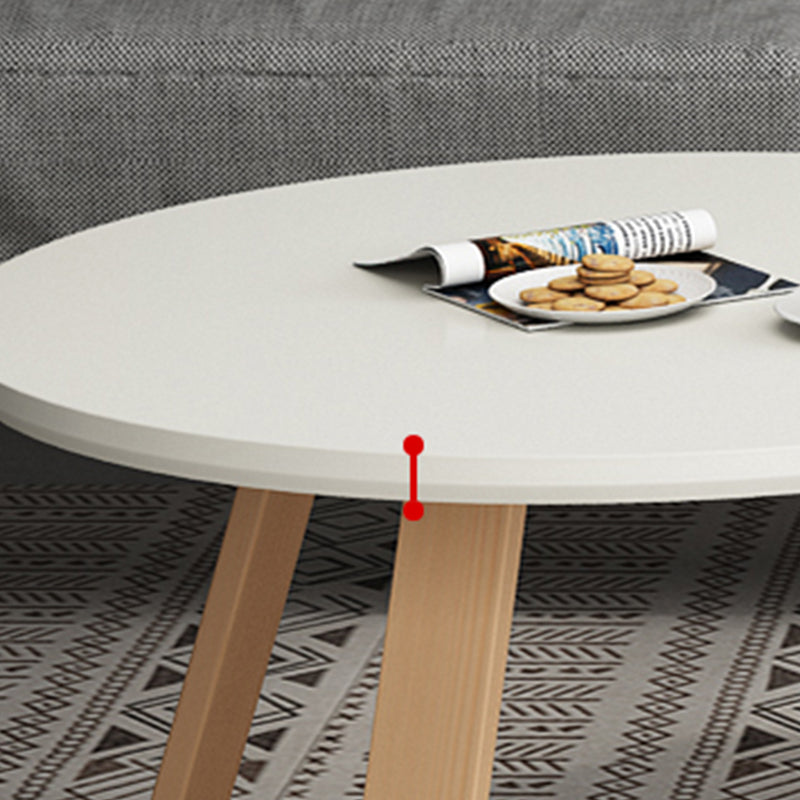 Contemporary Round Wood Coffee Table Cross Legs Cocktail Table Clearhalo 'Coffee & Accent Tables' 'Coffee Tables' 'coffee_tables' 'furn' 'furn_coffee_tables' 'Furniture' 'Living Room Furniture' 6025147